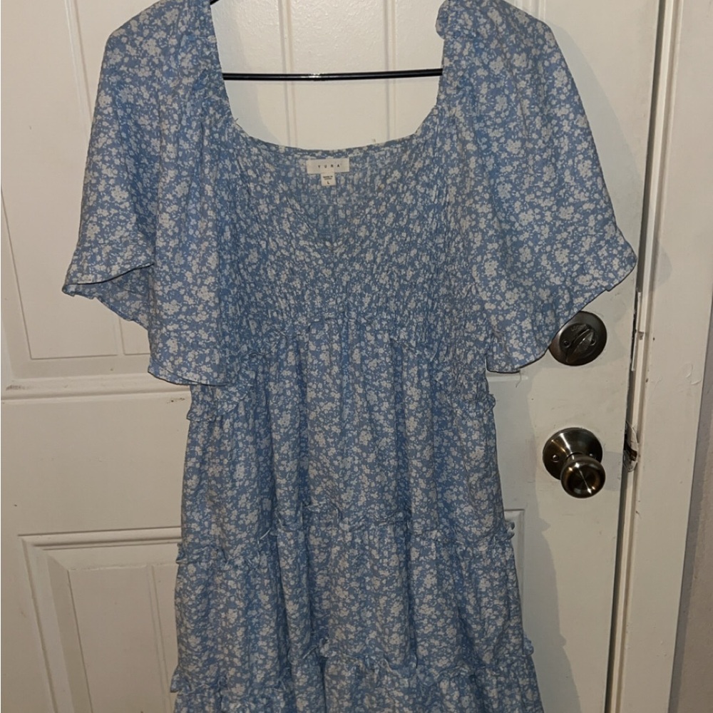 Floral Blue Dress